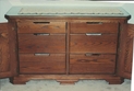Interior view of oak dresser.